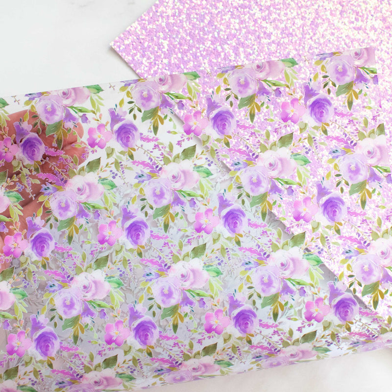 Lilac Floral Transparent Clear TPU Fabric