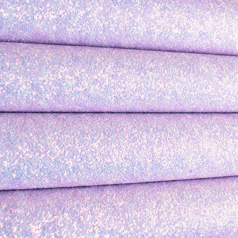 Lilac Iridescent Pastel Chunky Glitter Fabric