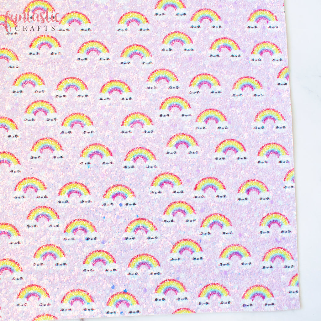 Lilac Over the Rainbow Chunky Glitter Fabric