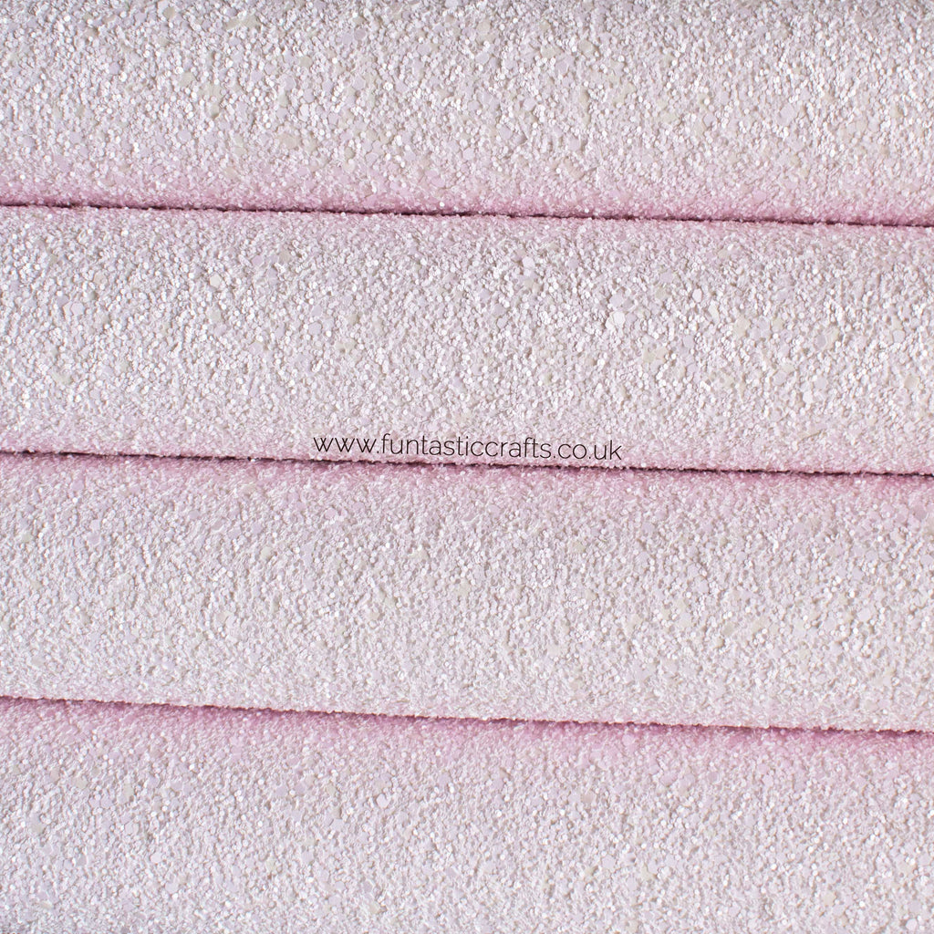 Matte Baby Pink Chunky Glitter Fabric
