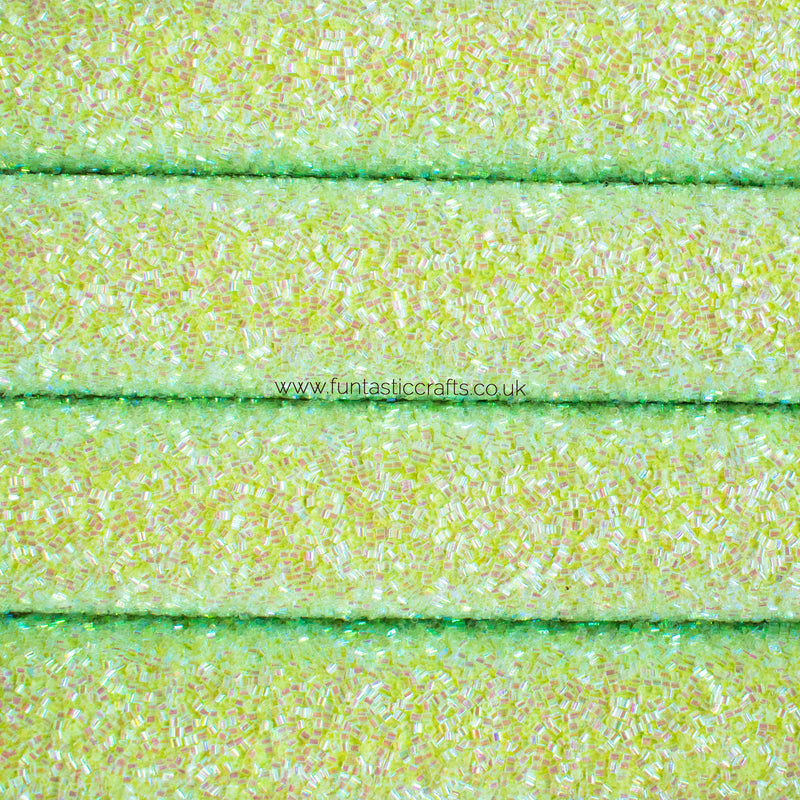 Mint Green Candy Sprinkles - Beaded Chunky Glitter Fabric