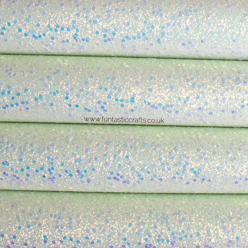 Ice Mint Fairy Dust Chunky Glitter Fabric