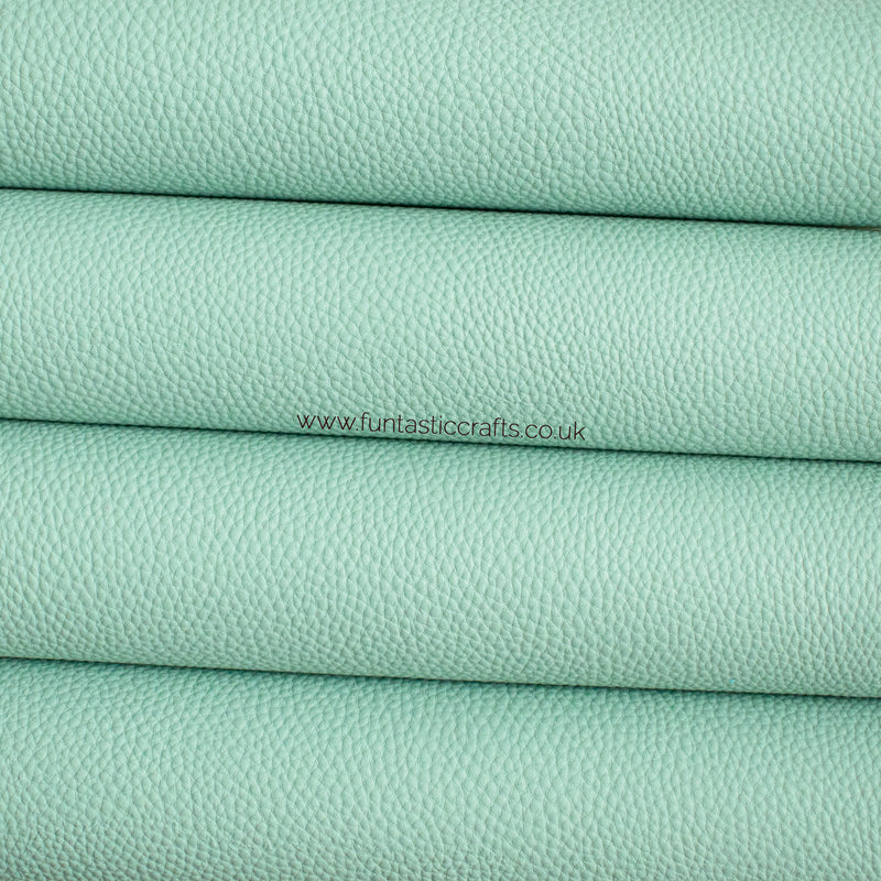 Pastel Matte Textured Leatherette - Mint Green