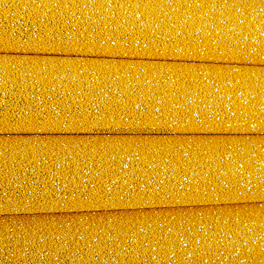 Mustard Chunky Glitter Fabric