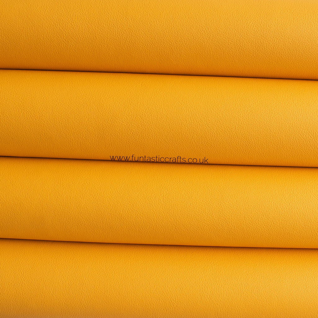 Mustard Smooth Matte Leatherette Fabric
