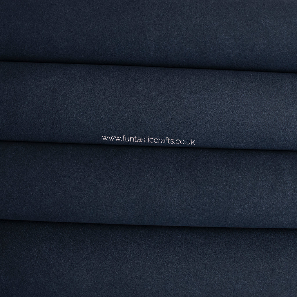 Navy Blue Faux Suede Fabric