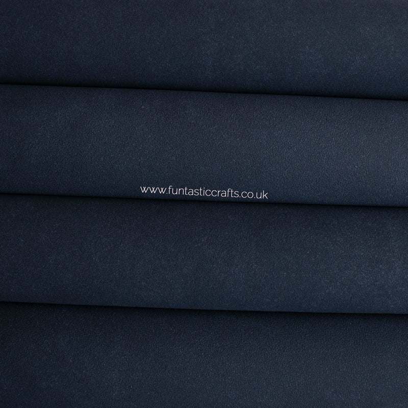 Navy Blue Faux Suede Fabric