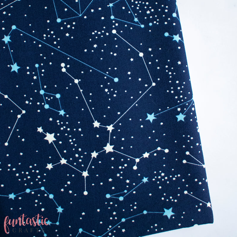 Navy Constellation - 100% Cotton Fabric by Rose and Hubble