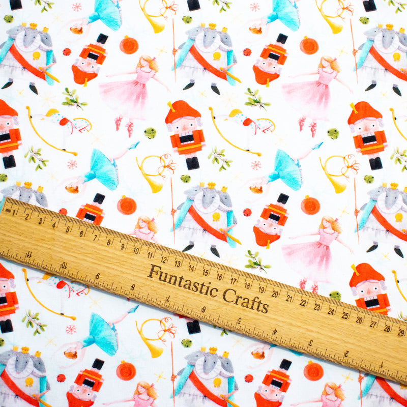 Nutcracker Christmas Cotton Jersey Fabric