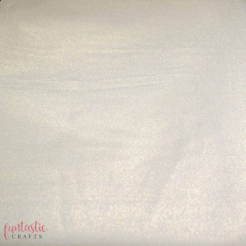 Cream Shimmer 100% Cotton Christmas Fabric