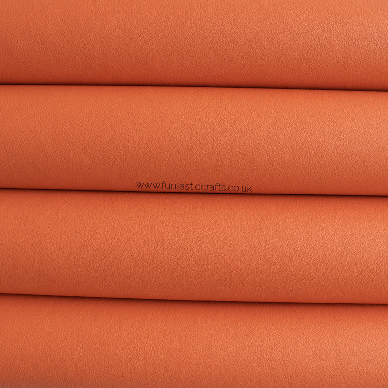 Pumpkin Smooth Matte Leatherette Fabric