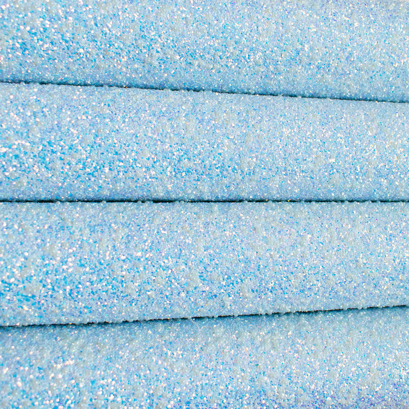 Baby Blue Pastel Pearls Chunky Glitter Fabric