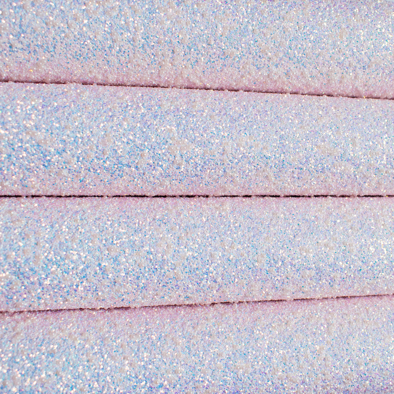Pink Pastel Pearls Chunky Glitter Fabric