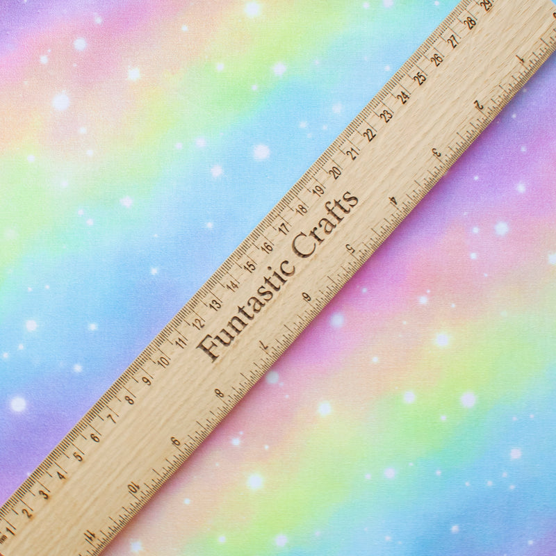 Pastel Rainbow Speckled Galaxy 100% Cotton Fabric