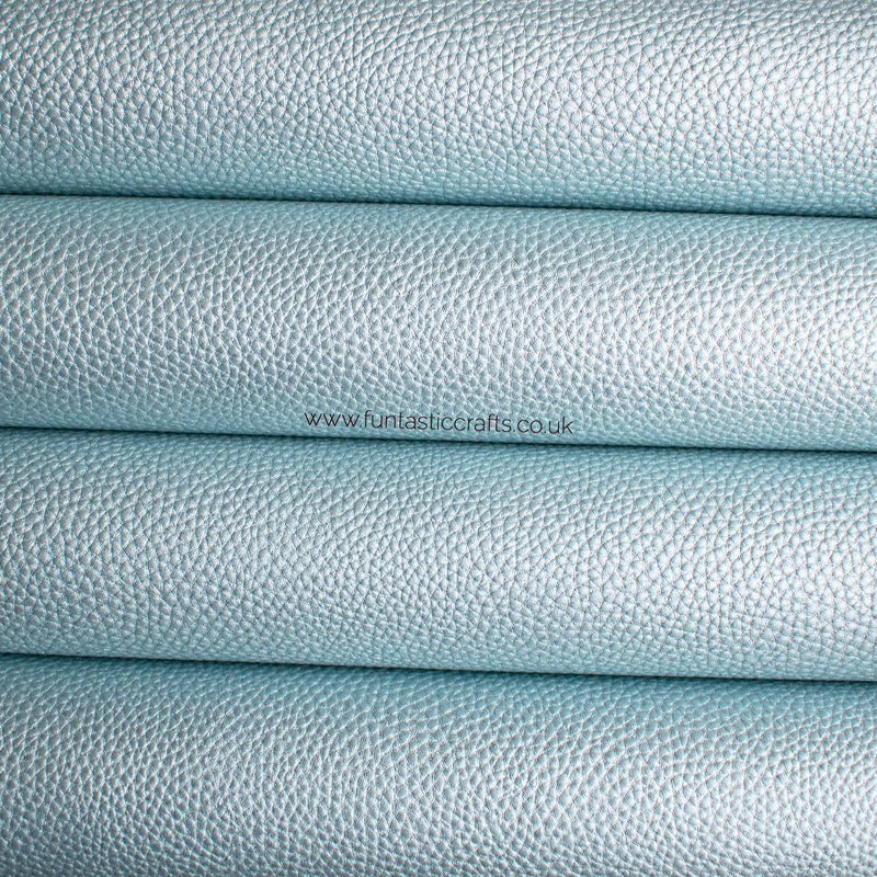 Pearl Metallic Textured Leatherette - Pearl Blue