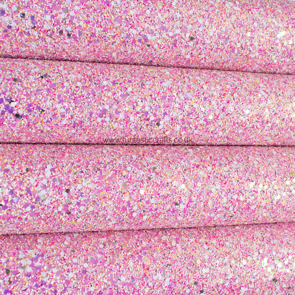 Perfectly Pink Chunky Glitter Fabric