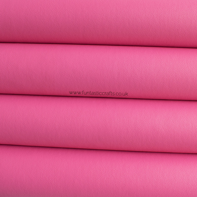 Pink Smooth Matte Leatherette Fabric