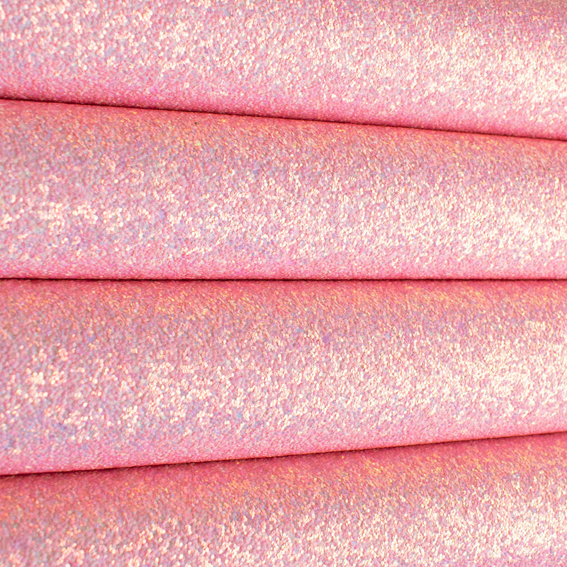 Pink Iridescent Pastel Chunky Glitter Fabric