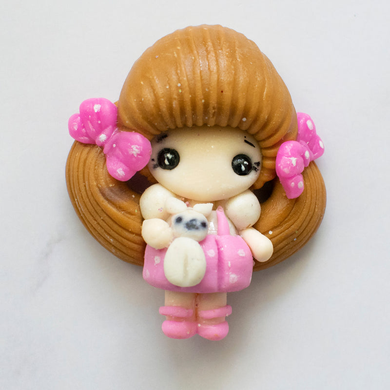Handmade Flat Back Clay Embellishments - School Girls