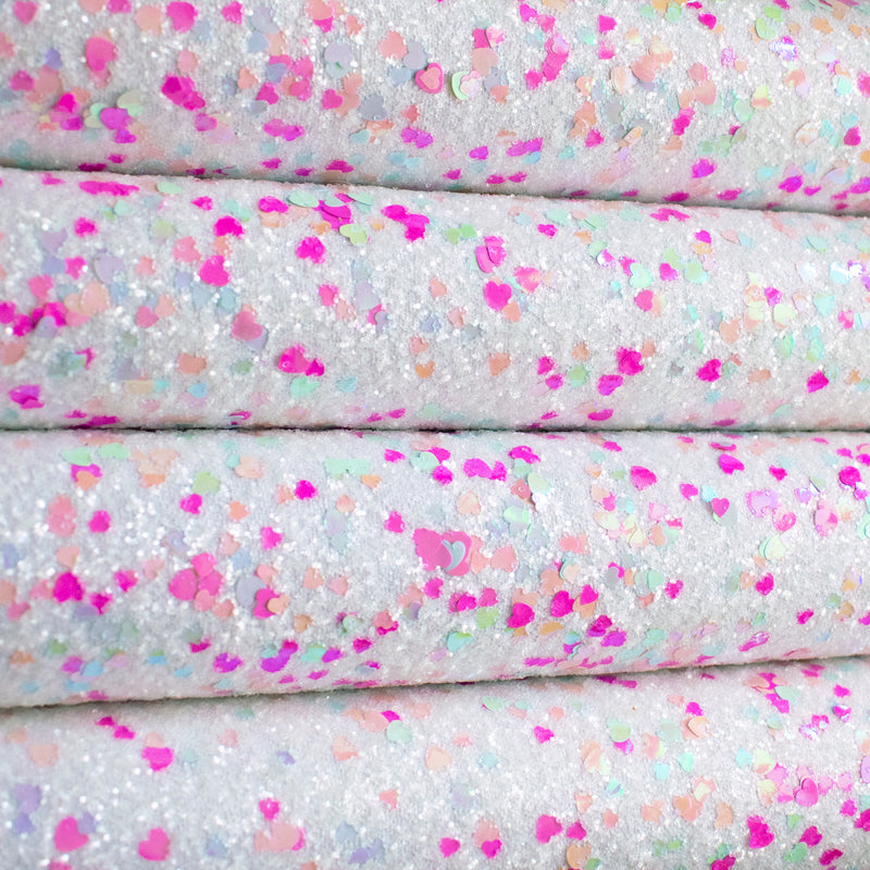Love Story Chunky Glitter Fabric