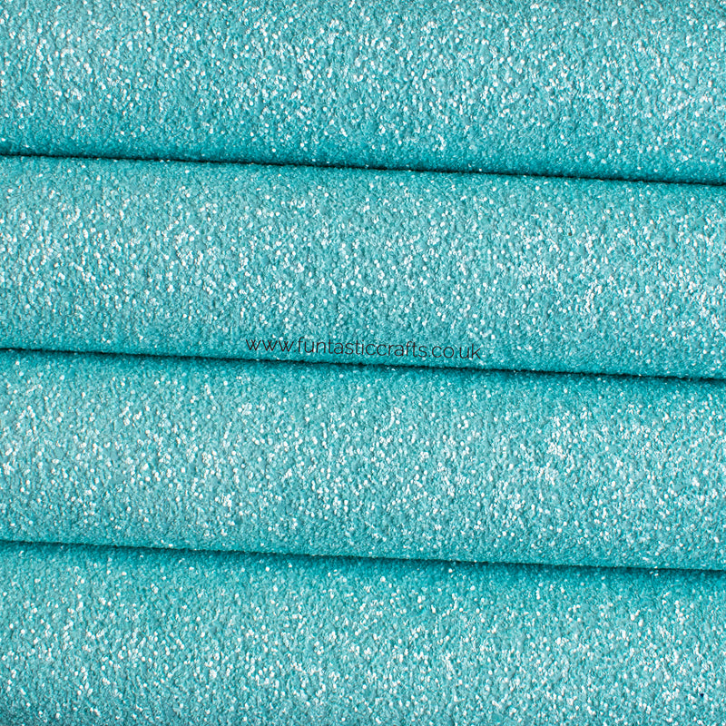 Powder Blue Chunky Glitter Fabric
