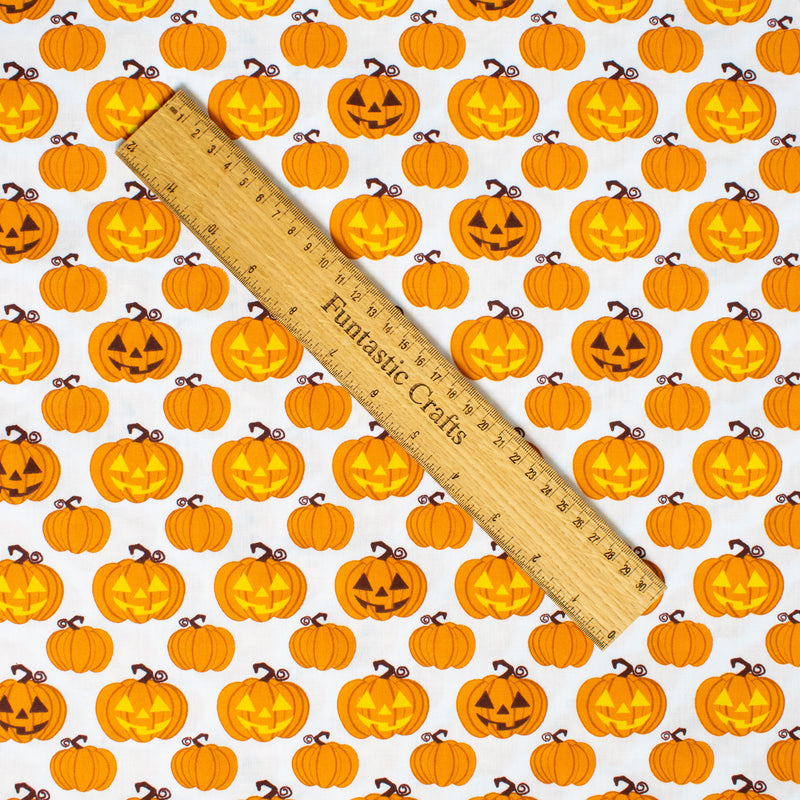 Spooky Pumpkins - Halloween Polycotton Fabric
