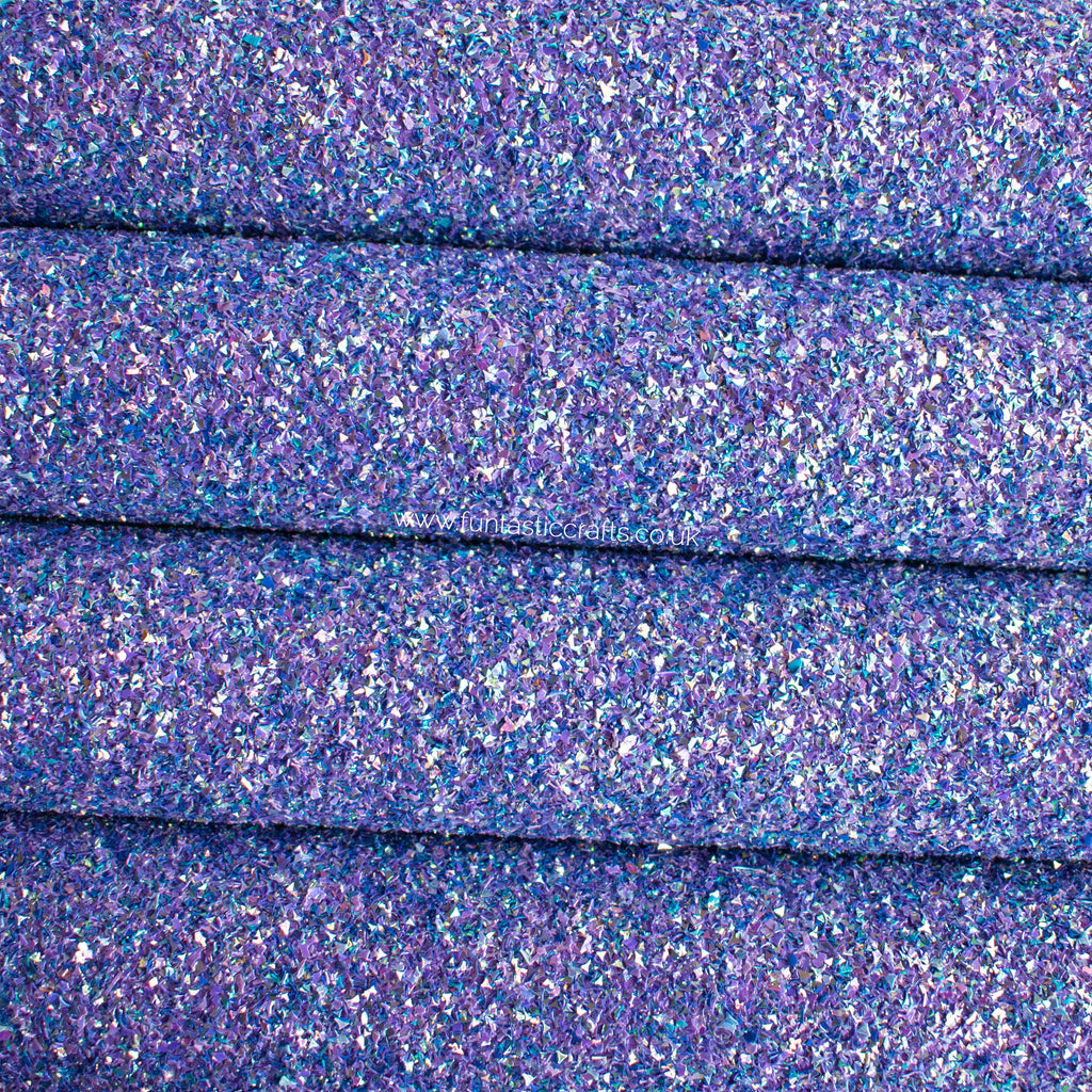 Purple Diamond Iridescent Chunky Glitter Fabric