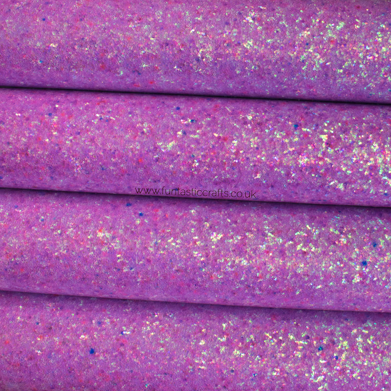 Smooth Waterproof Iridescent Glitter Fabric - Purple