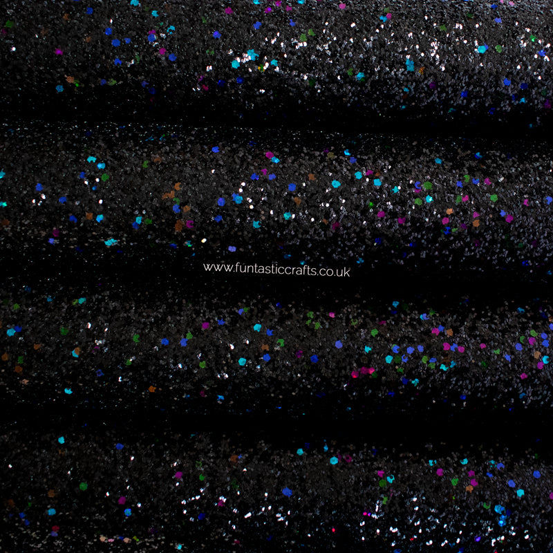 Rainbow Crystal Chunky Glitter Fabric