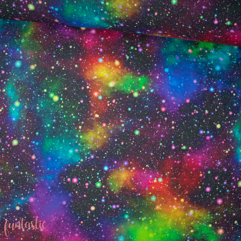 Rainbow Speckled Galaxy 100% Cotton Fabric