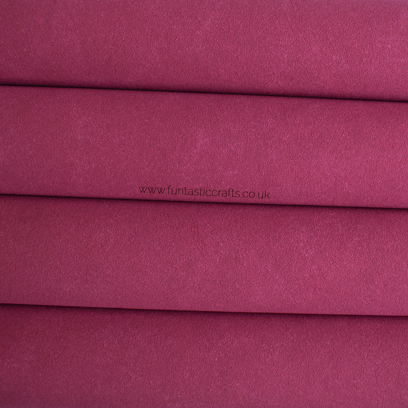 Raspberry Rose Faux Suede Fabric