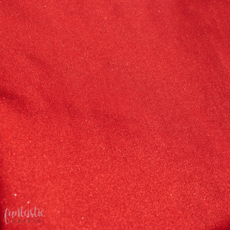 Red Glitter 100% Cotton Christmas Fabric
