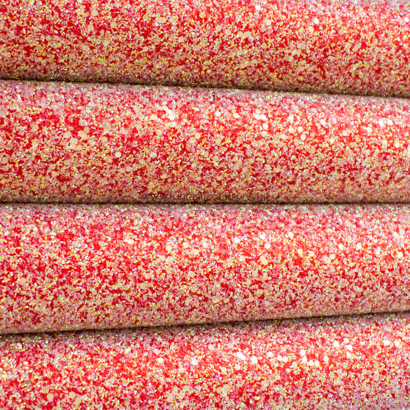 Iridescent Glitzy Tinsel Christmas Chunky Glitter Fabric