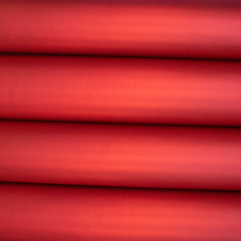 Smooth Metallic Leatherette Fabric - Holographic Red