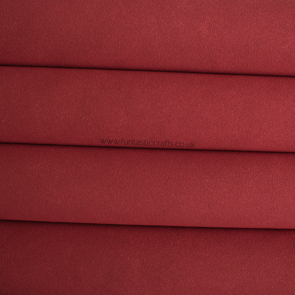 Red Faux Suede Fabric