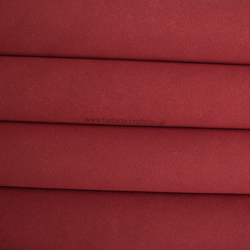 Red Faux Suede Fabric