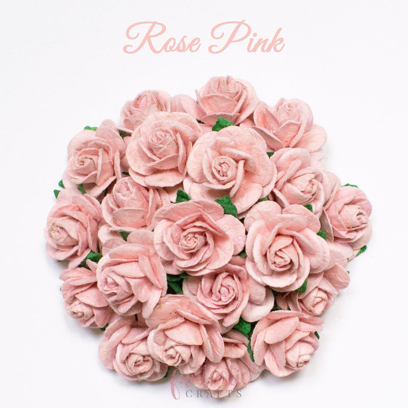 Rose Pink Mulberry Paper Flowers Open Roses