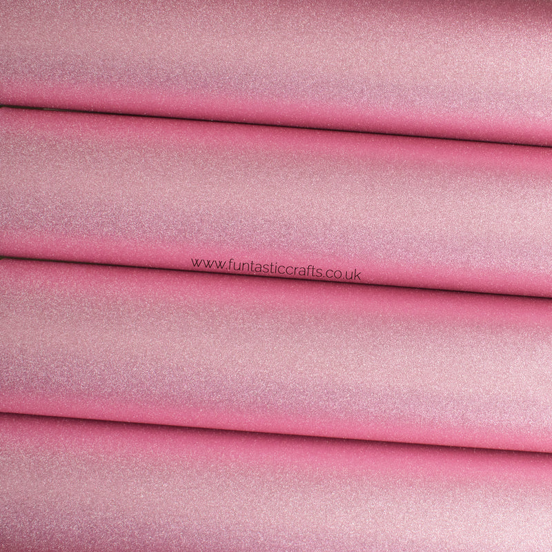 Smooth Frosted Shimmer Leatherette - Rose Pink Shimmer