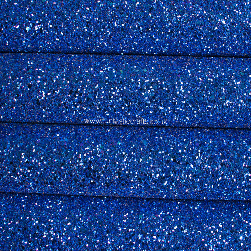 Royal Blue Chunky Glitter Fabric
