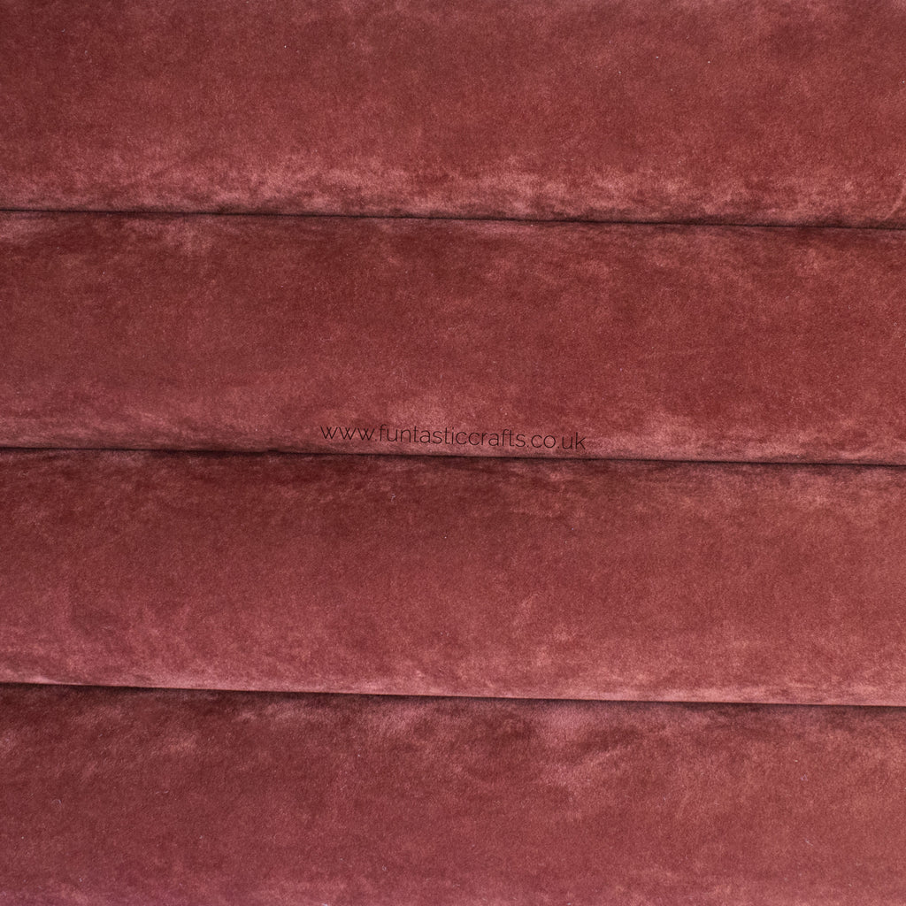 Russet Velvet Faux Leather Fabric