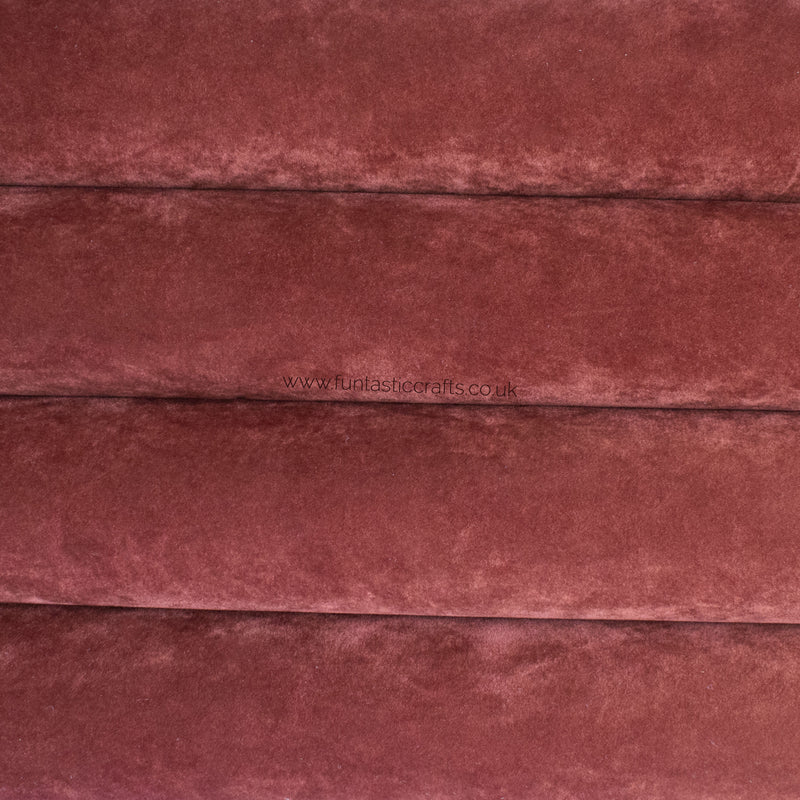 Russet Velvet Faux Leather Fabric