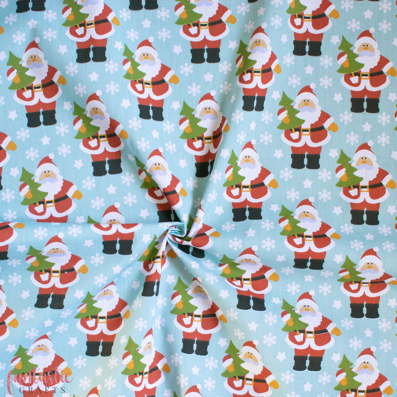 Santa by Day - Christmas Polycotton Fabric