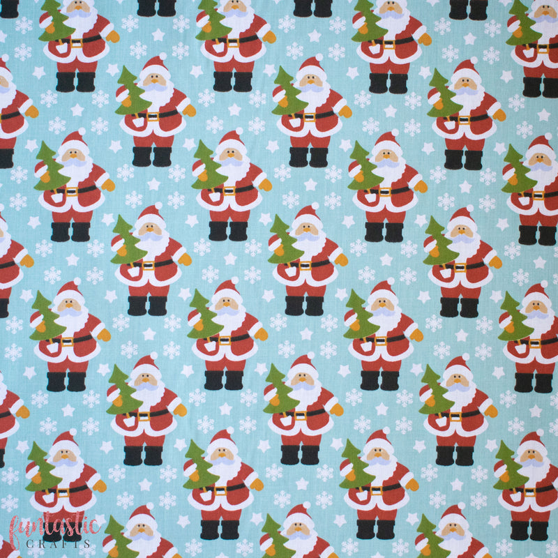 Santa by Day - Christmas Polycotton Fabric