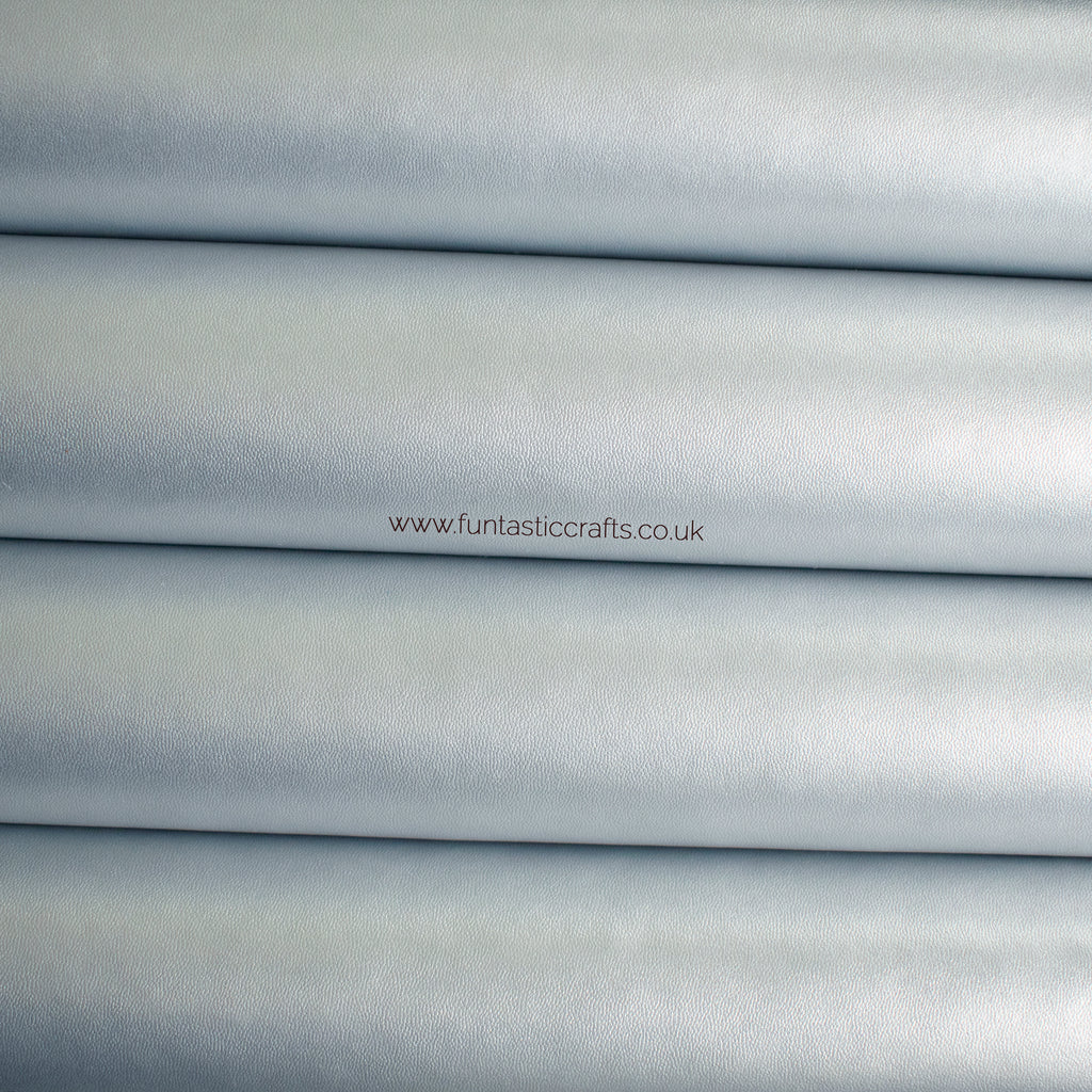 Silver Smooth Pearl Metallic Leatherette