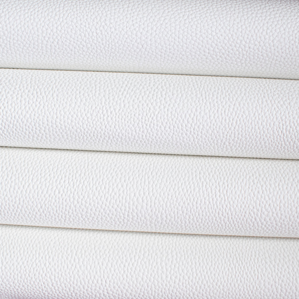 Pastel Matte Textured Leatherette - White
